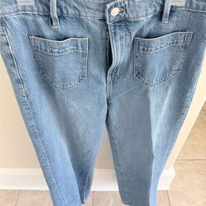 Ann Taylor Blue High Waist & Wide Leg Jeans